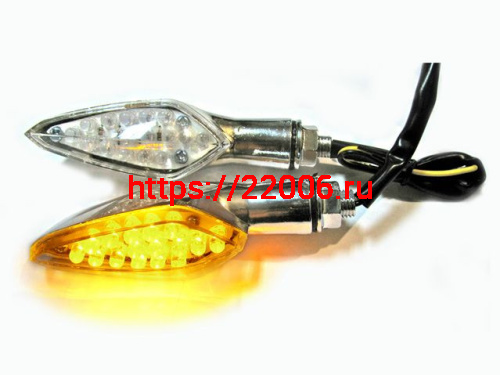 Указатель поворота светодиодный №02 (LED-03) хром (2 штуки) Указатель поворота светодиодный №02 (LED-03) хром (2 штуки)