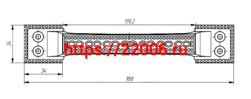 Ручка-скоба Zenit (Зенит) РС-2 (медь) фото 2