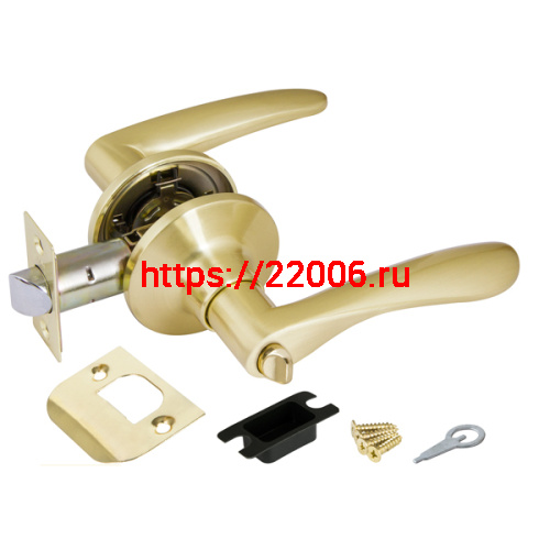 Ручка Punto (Пунто) защелка DK620 SB-BK (6020 SB-B) (фик.) мат. золото Ручка Punto (Пунто) защелка DK620 SB-BK (6020 SB-B) (фик.) мат. золото