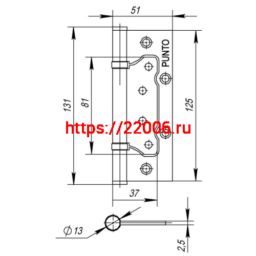 Петля Punto (Пунто) универсальная без врезки IN5200W-HD SB (200-2B/HD 125x2,5) мат. золото фото 3 Петля Punto (Пунто) универсальная без врезки IN5200W-HD SB (200-2B/HD 125x2,5) мат. золото фото 3