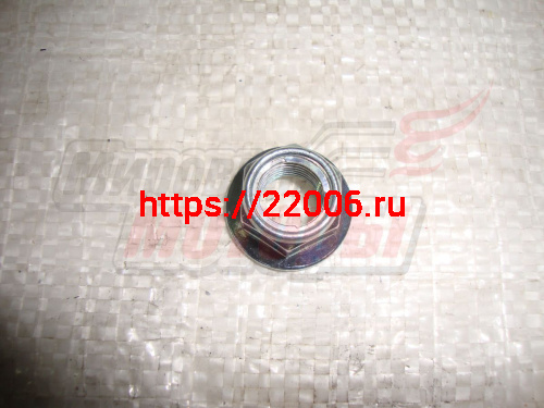Гайка оси переднего колеса M12x1,25 OPTIMUS (с юбкой (пресс-шайбой)) Гайка оси переднего колеса M12x1,25 OPTIMUS (с юбкой (пресс-шайбой))
