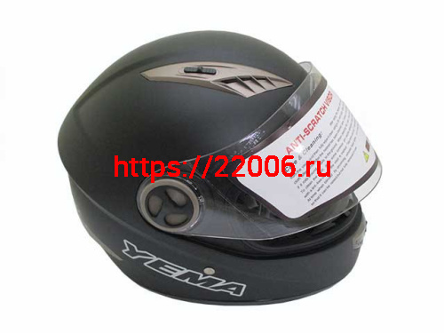 Мотошлем YM-827 черный матовый (XS) Мотошлем YM-827 черный матовый (XS)