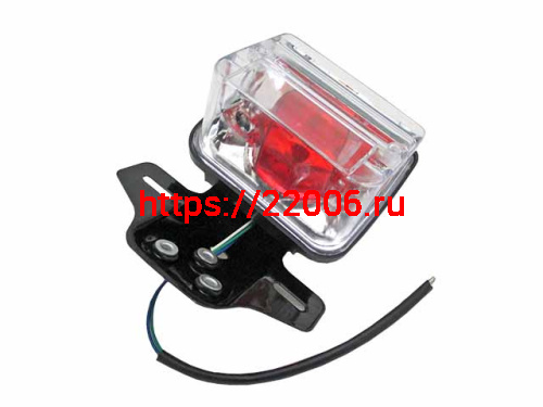 Фонарь задний (стоп-сигнал) большой с кронштейном ALPHA/CG-125 белое стекло Фонарь задний (стоп-сигнал) большой с кронштейном ALPHA/CG-125 белое стекло