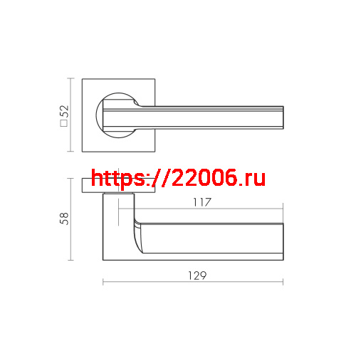 Ручка Fuaro (Фуаро) раздельная K.KM52.SAMPLE (SAMPLE KM) SSC-16 сатинированный хром фото 2