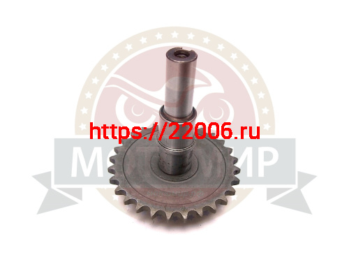 Звезда 28 зуб. ведомая в сборе с валом d20-30мм, шпонка 7мм, LIFAN 168F-R (23571) фото 2 Звезда 28 зуб. ведомая в сборе с валом d20-30мм, шпонка 7мм, LIFAN 168F-R (23571) фото 2