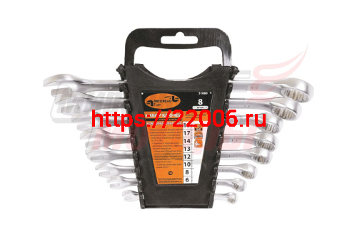 Набор ключей комбинированных 8шт (6-19мм) холдер (АвтоДело 31080-AD) Набор ключей комбинированных 8шт (6-19мм) холдер (АвтоДело 31080-AD)