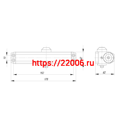 Доводчик Ajax (Аякс) дверной DCTR50-100 hold open BR коричневый фото 2 Доводчик Ajax (Аякс) дверной DCTR50-100 hold open BR коричневый фото 2