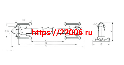 Ручка-скоба Zenit (Зенит) РС-1 (серебро) фото 2 Ручка-скоба Zenit (Зенит) РС-1 (серебро) фото 2