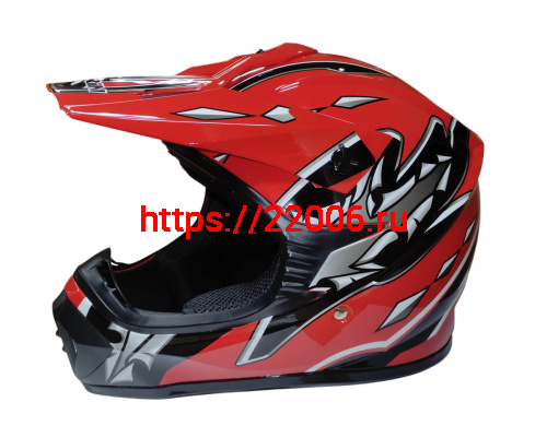 Шлем кроссовый KIRIN QL-128S, черный, красный, черн-крас, чер-желт, размер S фото 2 Шлем кроссовый KIRIN QL-128S, черный, красный, черн-крас, чер-желт, размер S фото 2