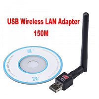 WI-FI N Mini Адаптер 150 Мбит USB,съемная антенна