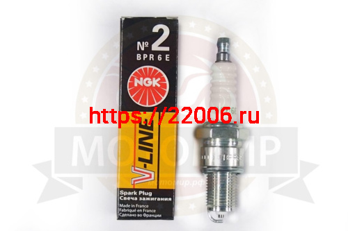 Свеча NGK BPR6E или BPR6E (2268) Дв.4 такт SUZUKI DF60;DF70 (V-Line 02) (аналог А17ДВРМ)(НАБОР)