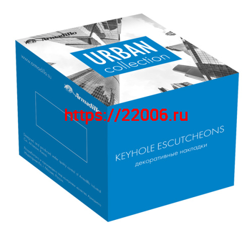 Накладка Armadillo (Армадилло) под цилиндр ET.R.URB52 (ET URB) SN-3 матовый никель/хром фото 2