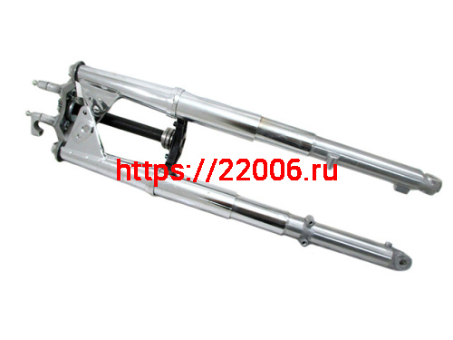 Вилка передняя мопед Дельта 25мм в сборе ось 10 мм. Вилка передняя мопед Дельта 25мм в сборе ось 10 мм.