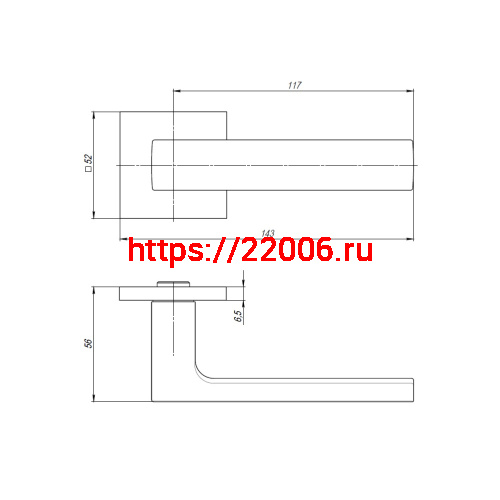 Ручка Armadillo (Армадилло) раздельная K.USS52.SKY (SKY USS) BL-26 черный фото 2 Ручка Armadillo (Армадилло) раздельная K.USS52.SKY (SKY USS) BL-26 черный фото 2