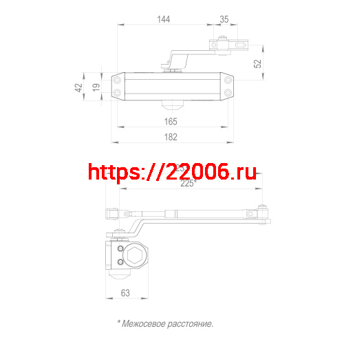 Доводчик Fuaro (Фуаро) дверной DC20-3 (DC-203) AL до 65 кг (алюминий) фото 3 Доводчик Fuaro (Фуаро) дверной DC20-3 (DC-203) AL до 65 кг (алюминий) фото 3