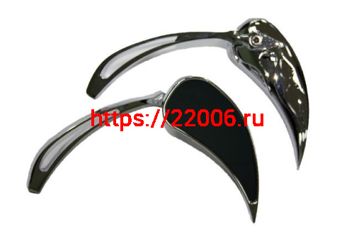 Зеркала заднего вида №05 байкерское металл хром капля М8 Зеркала заднего вида №05 байкерское металл хром капля М8