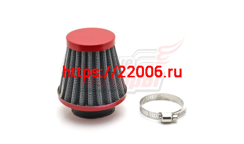 Фильтр Воздушный (1) КОНУС 68мм (d=38-39 mm) КРАСНЫЙ (wk-1003)