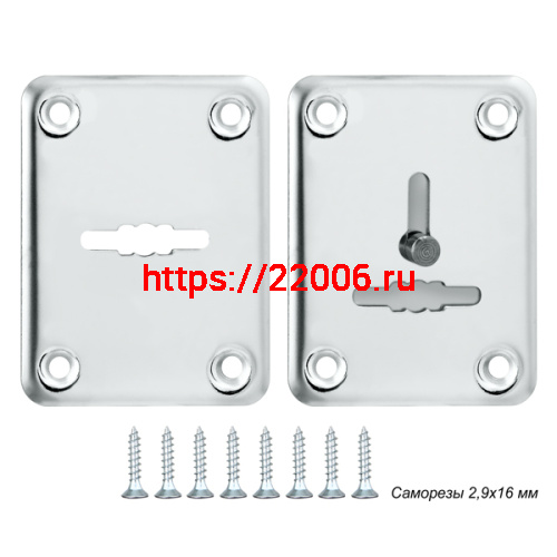 Декоративная Punto (Пунто) накладка ESC081-SS (нержавейка) на сув. замок (1 пара) "2"