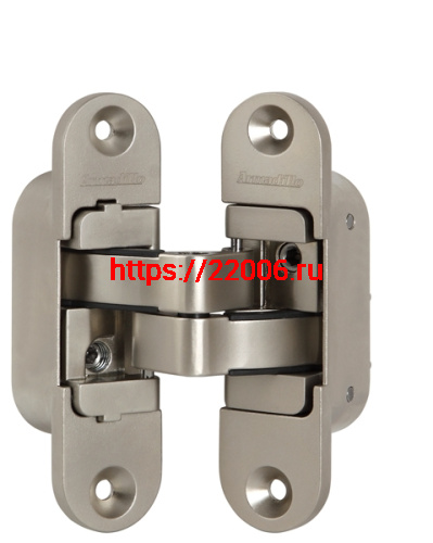 Петля Armadillo (Армадилло) скрытой установки U3D4200L SN левая (Architect 3D-ACH 40) мат. никель 40 кг