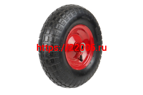Колесо тачки садовой 6" 4,00-6" (под ось 20мм) ступица, подшипник, камера Колесо тачки садовой 6" 4,00-6" (под ось 20мм) ступица, подшипник, камера