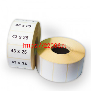 Термоэтикетки 43х25 ЭКО (800шт.) Термоэтикетки 43х25 ЭКО (800шт.)