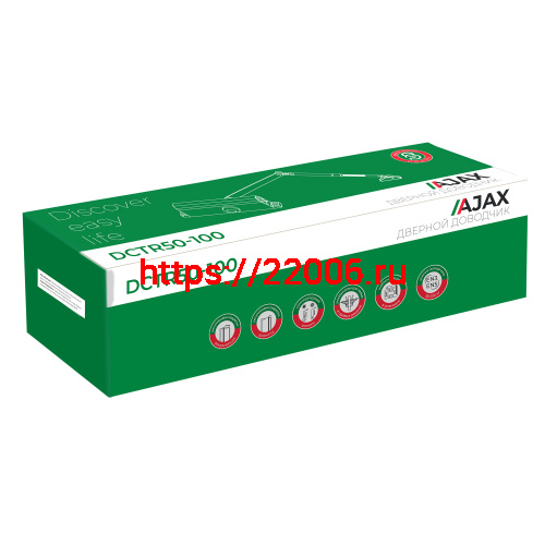 Доводчик Ajax (Аякс) дверной DCTR50-100 (TDR-100) 50-100кг BL черный фото 3 Доводчик Ajax (Аякс) дверной DCTR50-100 (TDR-100) 50-100кг BL черный фото 3