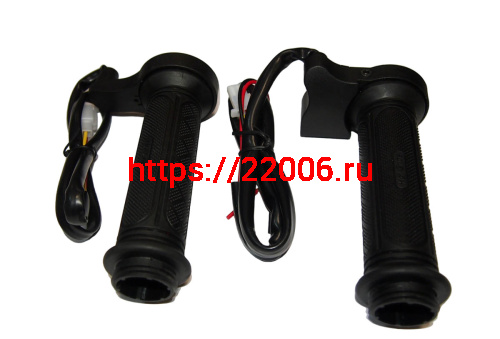 Ручки руля с подогревом в сборе (пр/лев) под диам. 22мм, проводка, тумблер (2 полож), фото 2 Ручки руля с подогревом в сборе (пр/лев) под диам. 22мм, проводка, тумблер (2 полож), фото 2