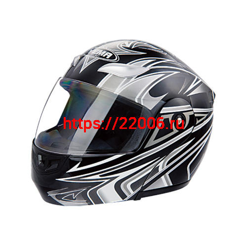 Мотошлем YM-920 черный (M) аэрография