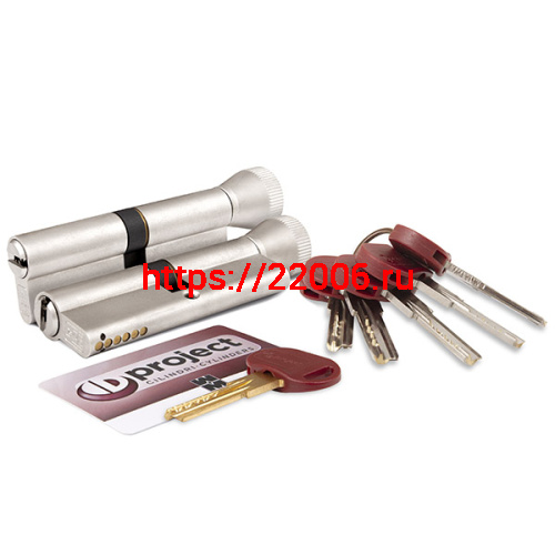 Цилиндровый механизм Mottura (Моттура) с вертушкой DPC1F3636 S3 (72 мм/31+10+31) САТИН.НИКЕЛЬ, 5+1 кл.