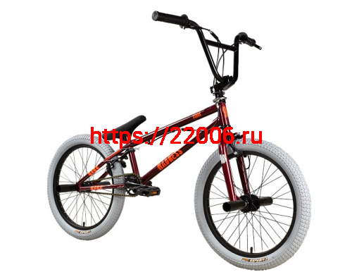 Велосипед 20" Stark'25 Madness BMX 3 (рама ст., клещ.торм., пеги) бордовый/оранжевый/серый Велосипед 20" Stark'25 Madness BMX 3 (рама ст., клещ.торм., пеги) бордовый/оранжевый/серый