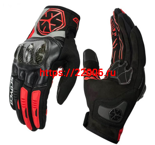 Перчатки SCOYCO (оригинал) MC-122, красные, р-р 2XL Перчатки SCOYCO (оригинал) MC-122, красные, р-р 2XL