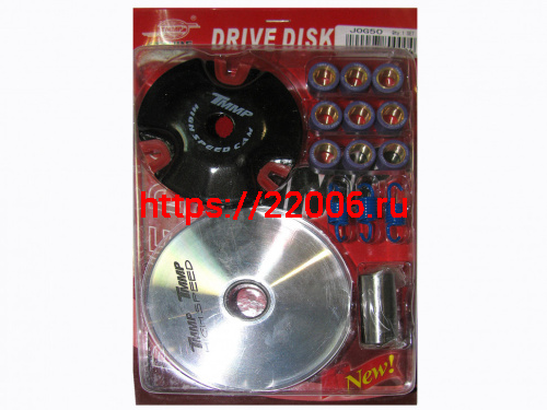 Вариатор спортивный Yamaha JOG-50 в сборе (палец, пружины сцепления, ролики 6/7/8 гр.) TMMP Вариатор спортивный Yamaha JOG-50 в сборе (палец, пружины сцепления, ролики 6/7/8 гр.) TMMP