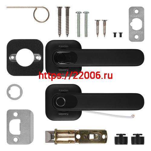 Замок-ручка электронный Kaadas LH01 с отпечатком пальца, черный фото 3