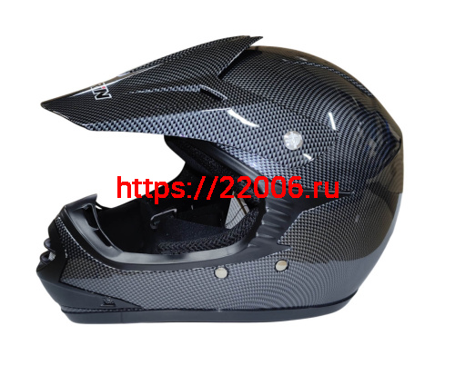 Шлем кроссовый KIRIN QL-B07, карбон, синий, размер M фото 2