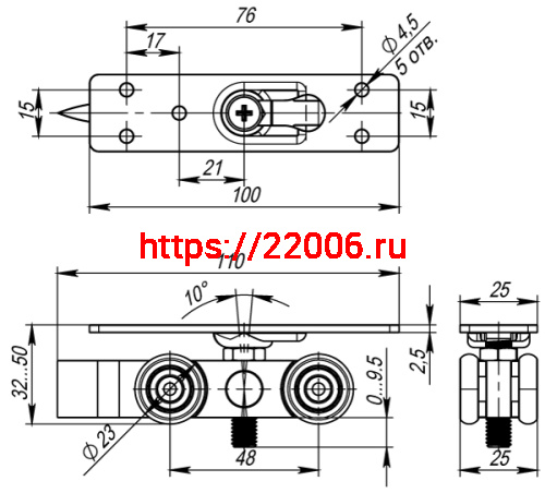 Комплект роликов Armadillo (Армадилло) для раздвижных дверей SLD.Comfort.SET.rollers/80 (Comfort 80/4 kit) фото 4 Комплект роликов Armadillo (Армадилло) для раздвижных дверей SLD.Comfort.SET.rollers/80 (Comfort 80/4 kit) фото 4
