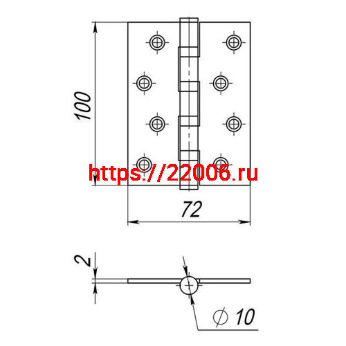Петля Ajax (Аякс) универсальная IN4000U BL (4B/P 100x70x2) черный ПАКЕТ фото 3 Петля Ajax (Аякс) универсальная IN4000U BL (4B/P 100x70x2) черный ПАКЕТ фото 3