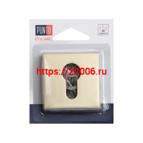 Накладка Punto (Пунто) под цилиндр ET.K.ARC.Q52 (ET ARC) SSG-39 сатин.золото фото 2 Накладка Punto (Пунто) под цилиндр ET.K.ARC.Q52 (ET ARC) SSG-39 сатин.золото фото 2