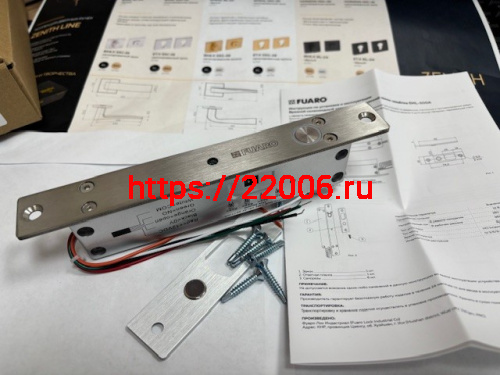 Врезной Fuaro (Фуаро) соленоидный электромеханический замок-защёлка EML-500A