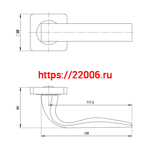 Ручка Punto (Пунто) раздельная K.ZQ51.INTEGRA (INTEGRA ZQ) BL-24 черный фото 2 Ручка Punto (Пунто) раздельная K.ZQ51.INTEGRA (INTEGRA ZQ) BL-24 черный фото 2