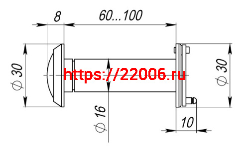 Глазок Armadillo (Армадилло) дверной, стеклянная оптика DV-PRO 3/100-60/BR (DVG3) SN мат. никель фото 3 Глазок Armadillo (Армадилло) дверной, стеклянная оптика DV-PRO 3/100-60/BR (DVG3) SN мат. никель фото 3