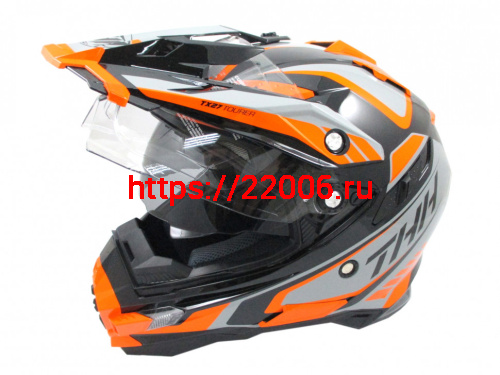 Мотошлем THH TX-27 №3 black/orange (XXL) Мотошлем THH TX-27 №3 black/orange (XXL)
