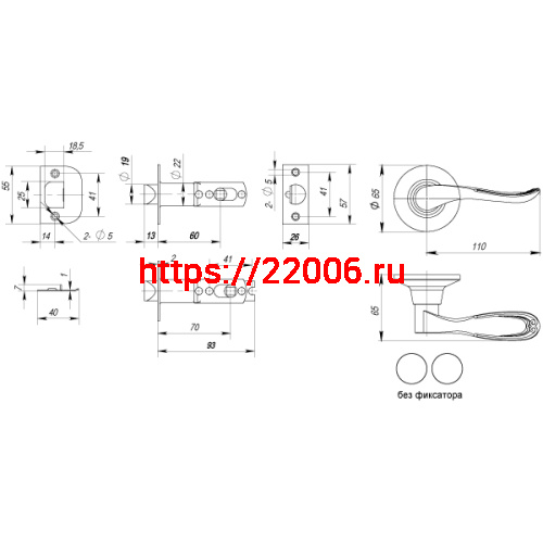 Ручка Punto (Пунто) защелка DK630 AB-PS (6030 AB-P) (без фик.) бронза фото 3 Ручка Punto (Пунто) защелка DK630 AB-PS (6030 AB-P) (без фик.) бронза фото 3