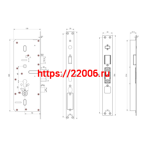 Электронный замок Sanyo D700 Usmart Go DM70 с WiFi, ручка скоба 1800 мм, черный фото 5