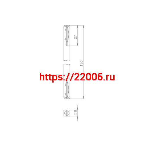 Квадрат Ajax (Аякс) для ручек Spindle 8х130 мм фото 2 Квадрат Ajax (Аякс) для ручек Spindle 8х130 мм фото 2