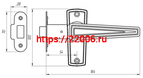 Защелка Zenit (Зенит) ЗЩ2.01 (медь) фото 2 Защелка Zenit (Зенит) ЗЩ2.01 (медь) фото 2