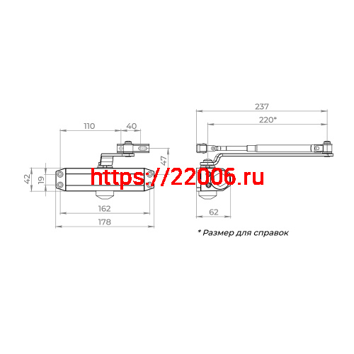 Доводчик Ajax (Аякс) дверной DCTR50-100 (TDR-100) 50-100кг BL черный фото 2 Доводчик Ajax (Аякс) дверной DCTR50-100 (TDR-100) 50-100кг BL черный фото 2