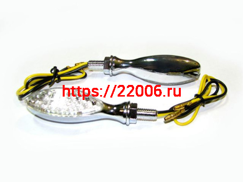 Указатель поворота светодиодный №01 (LED-01) хром (2 штуки) Указатель поворота светодиодный №01 (LED-01) хром (2 штуки)