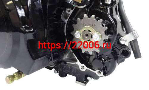 Двигатель 4т. 125 (120) см3 (1P52) Storm (черный) - горизонтальный, тюнинг, круговая КПП фото 5