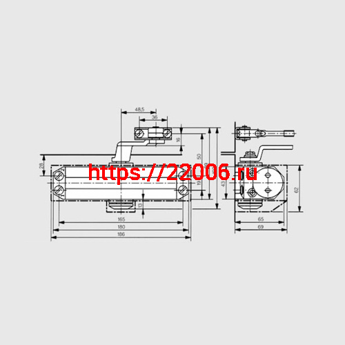 Доводчик Dorma (Дорма) дверной TS 77 EN4, с рычажной тягой, белый фото 2 Доводчик Dorma (Дорма) дверной TS 77 EN4, с рычажной тягой, белый фото 2