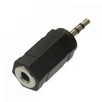 Переходник штекер 2,5мм стерео-гнездо 3,5мм стерео пластик